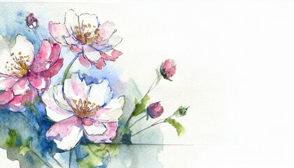 watercolor flowers cute painting