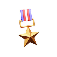 memorial day 3d illustration or 3d ui icon