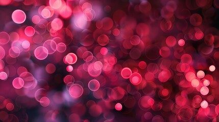 Abstract red and pink circular bokeh background of Christmas light