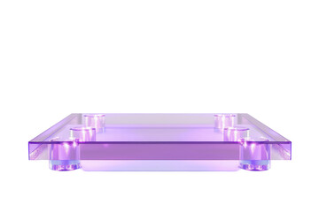 LED-Lit Acrylic Platform ,isolated on white background