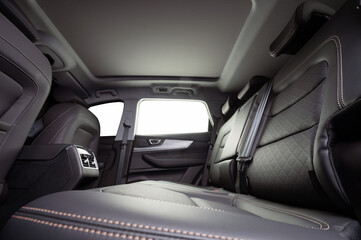 Modern car SUV passenger interior