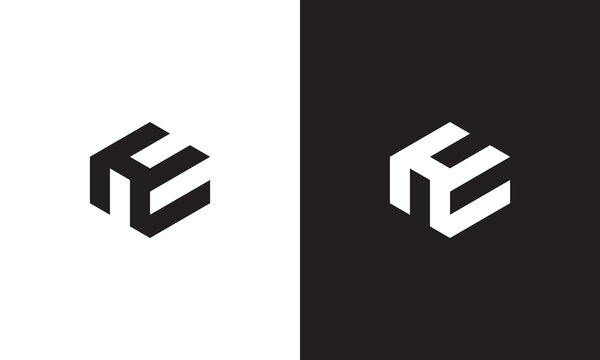 HE logo, monogram unique logo, black and white logo, premium elegant logo, letter HE Vector minimalist