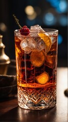 Fototapeta na wymiar World famous Godfather Cocktail.
