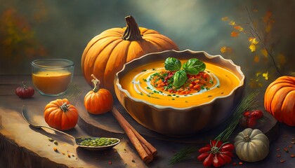 pumpkin soup with vegetables
