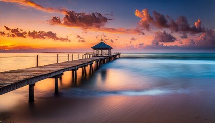 Obraz premium pier at sunset