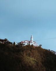 Church of Monserrate Bogotá with blue sky