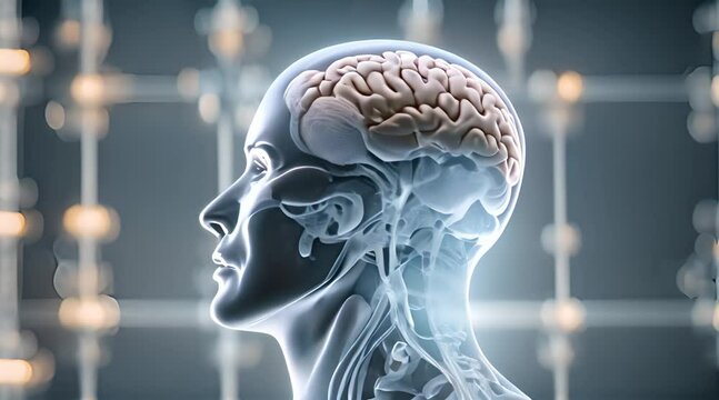 Male brain anatomy x-ray image