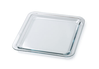 Empty glass baking tray
