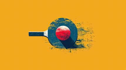 World Table Tennis Day, april,  table tennis ball on yellow background, Poster, banner, card, background.  - obrazy, fototapety, plakaty