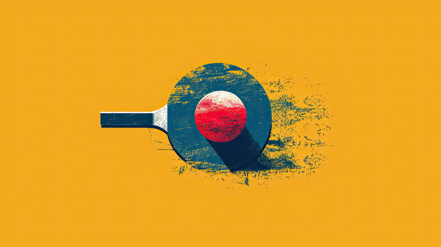 World Table Tennis Day, april,  table tennis ball on yellow background, Poster, banner, card, background. 