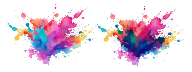 artistic, brush, colour, drop, graphic, grunge, ink, paint, rainbow, spectrum, splash, splatter, spot, stain, turquoise, vibrant, violet, watercolor, blot, dirty, drawing, abstract, aquarelle, art, el - obrazy, fototapety, plakaty