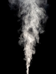 White smoke cloud white smoke isolated on a black