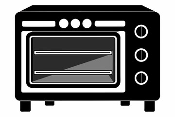 electric oven vector illustration silhouette black