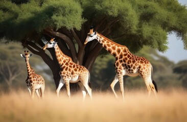 Obraz premium Giraffes in the wild