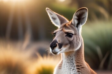 Fototapeta premium Close-up. Kangaroo in the wild