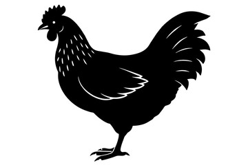 silhouette of a chicken silhouette,tattoo design, icon Silhouette,logo, and vector illustration