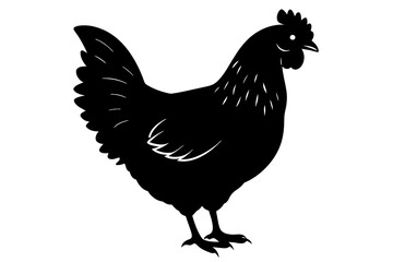 silhouette of a chicken silhouette,tattoo design, icon Silhouette,logo, and vector illustration