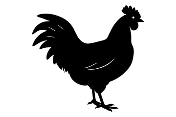 silhouette of a chicken silhouette,tattoo design, icon Silhouette,logo, and vector illustration