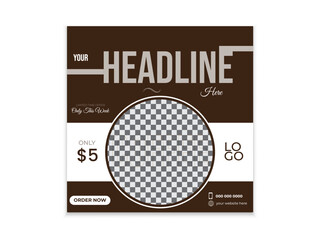 modern coffee social media post design for restaurants or cafe