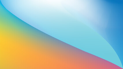 Abstract wave Gradient blue, purple  and yellow minimal soft colors. For vector art design with a web banner 