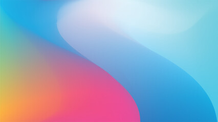 Abstract wave Gradient blue, purple  and yellow minimal soft colors. For vector art design with a web banner 