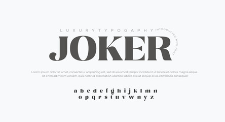 Joker creative modern stylish calligraphy letter logo design - obrazy, fototapety, plakaty
