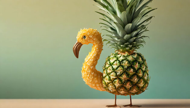 Pineapple Flamingo: A Creative and Whimsical Fruit Art