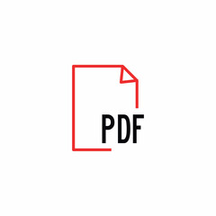 PDF File Document icon vector