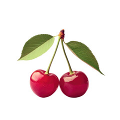 Two cherries on Transparent Background