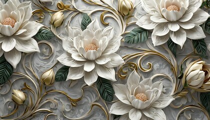 Mesmerizing 3D Flowers Wallpaper Display
