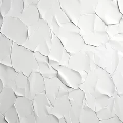 Fotobehang White torn plain paper pattern background © Lenhard