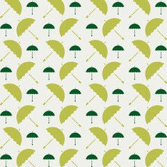Rain Protection rare trendy multicolor repeating pattern vector illustration green design