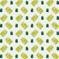 Wallet rare trendy multicolor repeating pattern vector illustration green design