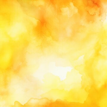 Yellow light watercolor abstract background
