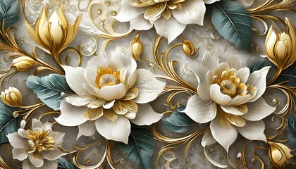 Radiant 3D Flower Wallpaper