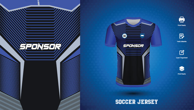 soccer jersey design for sublimation or sports tshirt design for cricket football