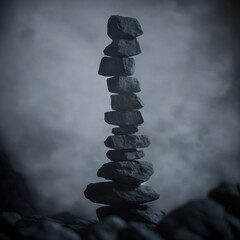 Rocks balancing. Background for design, print, card (greeting card), banner, poster, flyer, advertising, wallpaper.