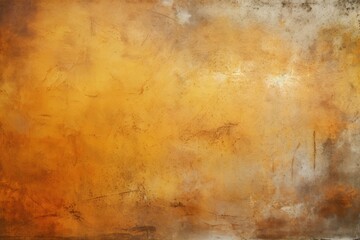 Amber barely noticeable color on grunge texture cement background pattern with copy space - obrazy, fototapety, plakaty