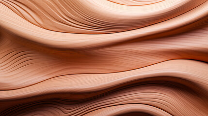 Wood curved wavy 3D wall panel