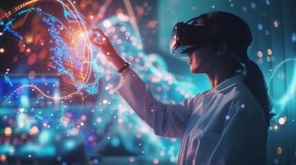 VR technology help people doing research engineering medical work.
