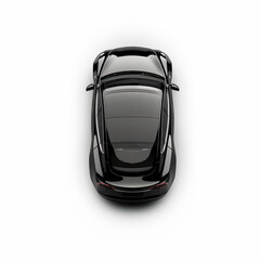 Black modern exclusive car isolated on white background