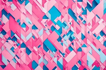 Pink and blue abstract background or pattern with empty mockup frame, creative design template with...