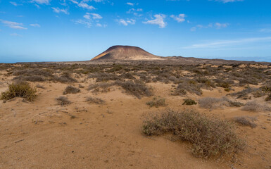 Sand and Volcanoes in the Canary Islands Spain