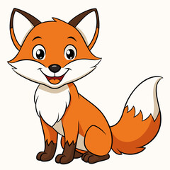 Smiling Fox Illustration