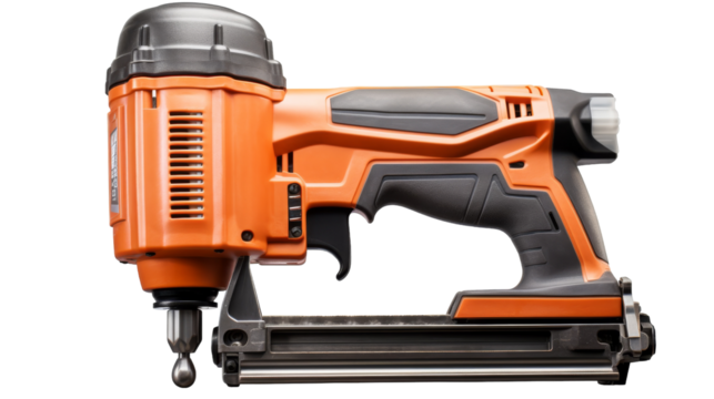 An orange and black driller navigates a white abyss