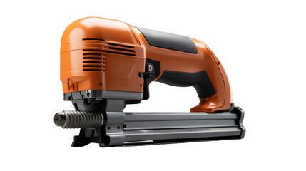 Fototapeta premium A cordless stapler stands boldly on a white background