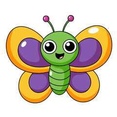 butterfly Cartoon Icon.