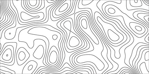 Fototapeta premium Geographic line map with topographic background and elevation assignments. Modern design with White topographic wavy pattern design. Paper Texture Imitation of a Geographical map shades . 