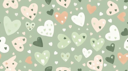Artistic vector illustration of heart seamless background pattern