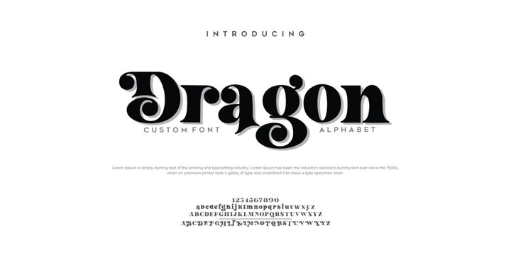 Dragon modern stylish bold capital alphabet letter logo design
